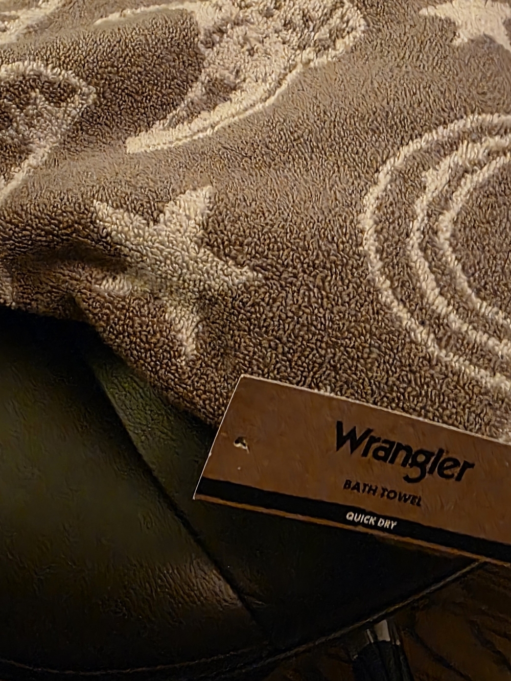 Wrangler Brown & Cream Bath Towel